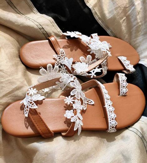 Womens Lace Flat Sandals Size 43