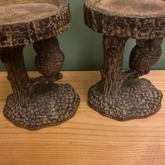 Pair of Owl Candle Holders