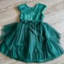 Girls Emerald Green Sequin Party Dress Size 5-6 Years Image 2