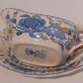 Beautiful Vintage Masons Ironstone Individual Gravy Boat and Matching Underplate in the Regency Pattern, Circa 1940 - Unusual Size Image 10