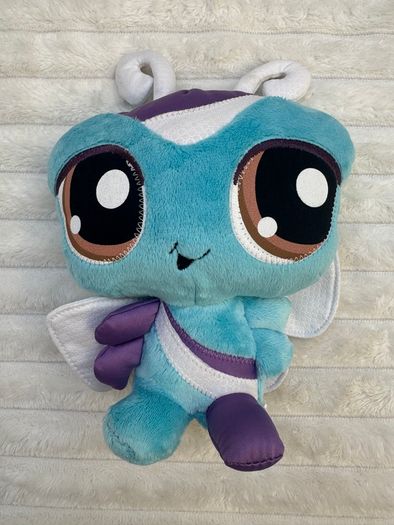 Plush Littlest Pet Shop Wackiest Butterfly 2008 Hasbro approx. 8" Used Please see photos