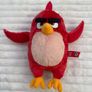 Terence Red Angry Birds Plush 2019 approx. 11" dirty Used Please see photos Image 2
