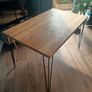 Solid Wood Table with Pinned Legs Image 3
