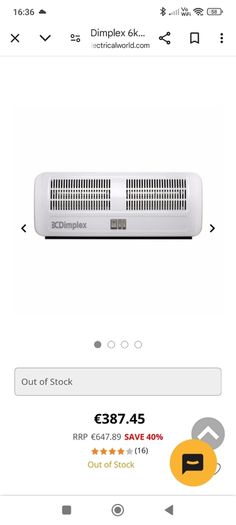 Dimplex over door heater