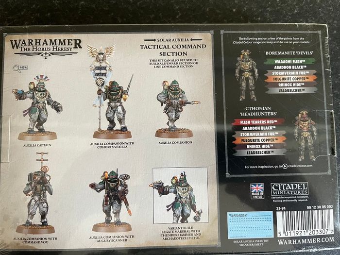 Warhammer 40k Solar Auxilia Tactical Command Section ( sealed )