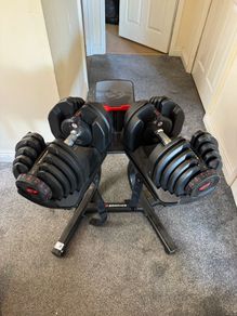 41 kg each - Adjustable Dumbbells set with stand