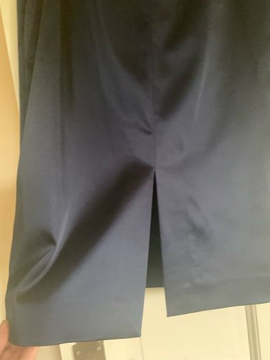 Coast navy satin pencil skirt size 10 will fit size 8 small 10