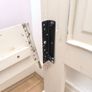 creamy beige solid wood bed frame king size Image 6