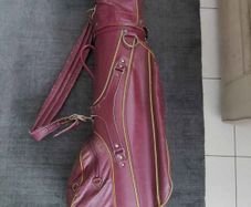 Vintage Maxfli Dunlop golf bag plus golf clubs, golf balls and tees