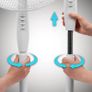 Pedestal Fan FN30, Air Cooling Electric Cooler Summer Floor Standing Fan, Oscillating Rotating, Height Adjustable, 16 Inch Tilting Head,60W, ideal for Home of Office (FREE POSTAGE) Image 6