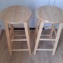 Pair of Wooden Stools Image 3