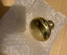 Heritage Brass Victorian Centre Door Knob Design 3" Satin Brass Finish