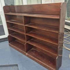 Vintage wooden 6ft long bookcase