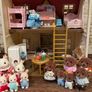 Sylvanian cottage and rainbow nursery bus with extras Image 4