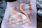 brand new hand knitted baby blanket