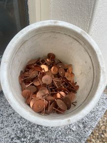 Tub of 300 Cooper Roofing Nails
