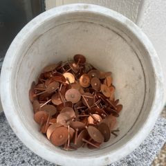 Tub of 300 Cooper Roofing Nails
