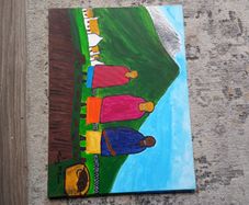 painting "Looking at the Mountain"