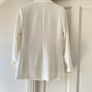 Gallery White Double-Breasted Blazer with Gold Buttons Image 4