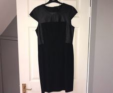 Theory Black Leather Dress