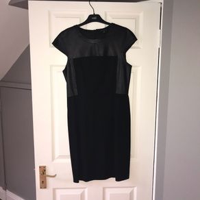 Theory Black Leather Dress