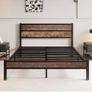 King Size Bed Frame with Wooden Headboard Bed Frames King Size Under Bed Storage Image 6