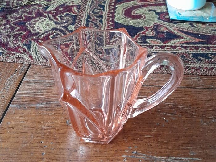 Vintage Pink Glass Jug