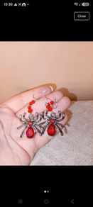 Halloween spider earrings