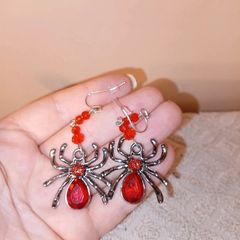Halloween spider earrings