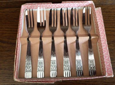 6 Vintage Pastry Forks
