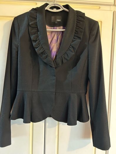 Frill Black Next Blazer Size 8