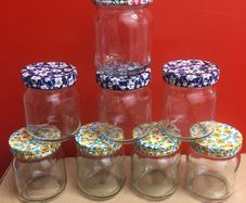 Jars with Lids.                       For Jams, Candles, Crafty, Crafters, Home Storage