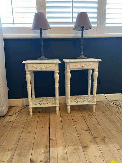 Bedside table locker unit in French ornate style x 2