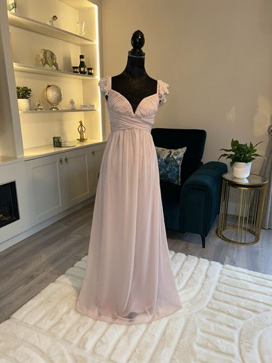 Ladies Blush Pink Bridesmaid Maternity Dress / Special Occasion Dress from Little Mistress. Size UK 8 / EU 36