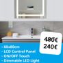 LED Bathroom Mirror Speakers Defogger 60x80cm Image 2