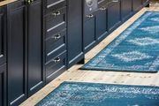 Vintage Vega, Rug, Modern carpets, 80 x 300 cm, Rectangular, Low, Living Room, Dining Bedroom, Kitchen, Hallway, Dry Clean Only, oeko_tex_100, Dark Blue Turquoise