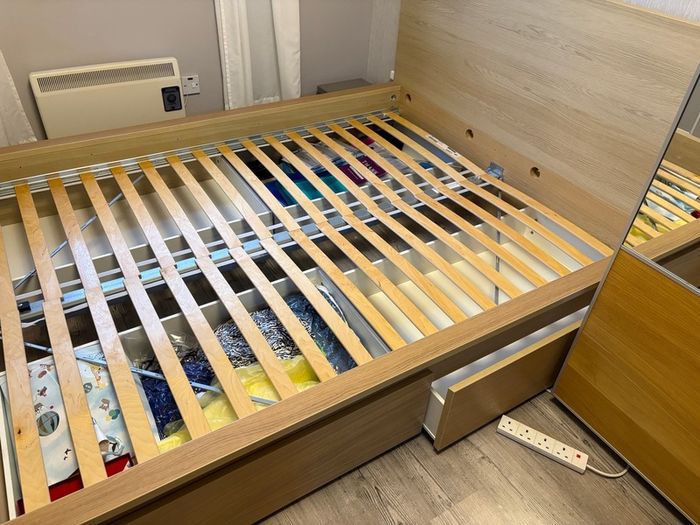 Bed Frame King Size With 4 Storage Drawers