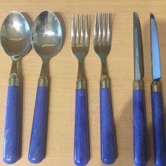 Blue handled Cutlery