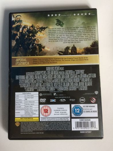 Sucker Punch [2011] Emily Browning, Abbie Cornish, Jena Malone, Vanessa Hudgens, Jamie Chung, Carla Gugino & Oscar Isaac [Movie DVD]