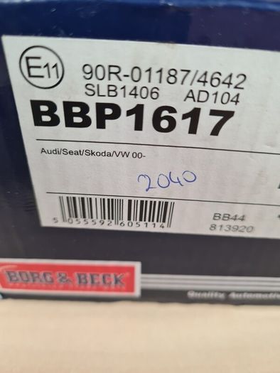 Borg And Beck Bbp1617 Front Brake Pads For Audi Vw Volkswagen Seat Skoda  Brand New