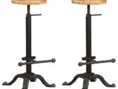 Bar Chairs 2 pcs Solid Mango Wood