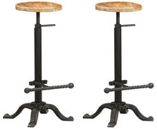 Bar Chairs 2 pcs Solid Mango Wood