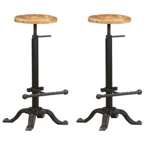 Bar Chairs 2 pcs Solid Mango Wood