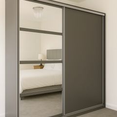 Wardrobe LEO 180cm Grey