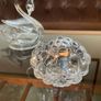Orrefors Sweden Raspberry Clear Crystal Glass Votive Candle Holder Anne Nilsson 1980s Image 2