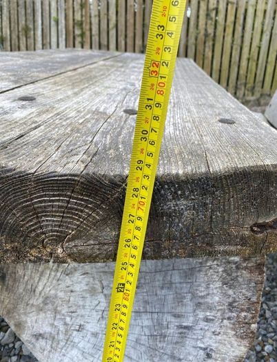 Large Cedar Wood Table & Benches