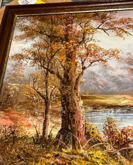 Lovely detailed landscape oil painting