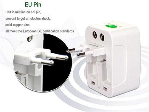 Universal Travel Adapter with Dual USB Charger Ports, Multi-Plug with Surge Protector Worldwide