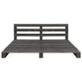 Pallet Bed Frame Grey Solid Pine Wood 200x200 cm Image 3