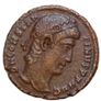 Constantinus I The Great 306-337 AE14mm 1,4g Nicomea Soldiers Legionary Standard Image 2